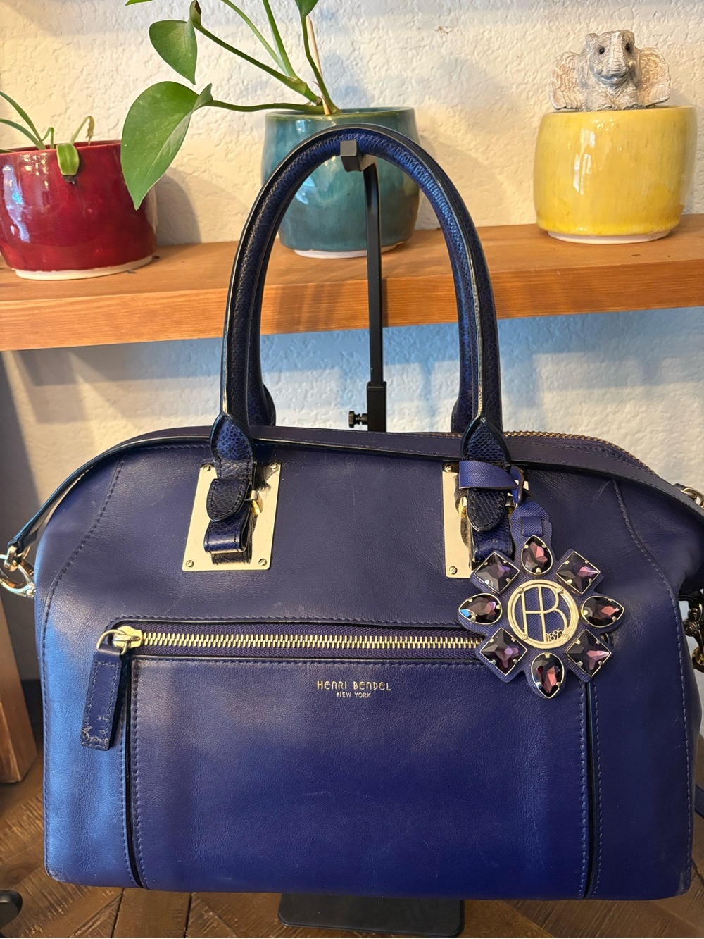 Henri Bendel Leather Satchel Bag